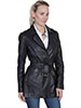 Scully Ladies Washed Lamb Coat - Black