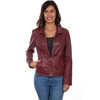 Scully Ladies Zip Front Leather Jacket - Merlot