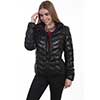 Scully Ladies Ribbed Leather Jacket - Black