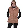 Scully Ladies Ribbed Leather Vest - Beige