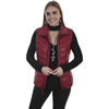 Scully Ladies Ribbed Leather Vest - Red