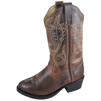 Smoky Mountain Children's Annie Leather Western Boot - Brown
