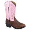 Smoky Mountain Children's Denver Leather Western Boot - Brown/Pink