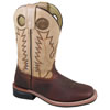 Smoky Mountain Children's Jesse Square Toe Boot - Reddish Brown/Cream