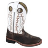 Smoky Mountain Youth's Jesse Square Toe Boot - Waxy Brown/White