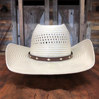 Wild West Braiding Leather Hatband - Brown #1