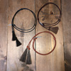 Wild West Braiding Leather Stampede Strings W/ Horsehair Tassels
